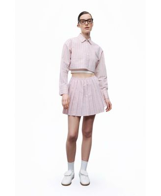 Women's Striped Crop Shirt