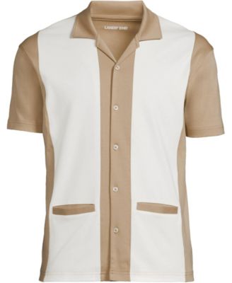 Men's Short Sleeve Supima Retro Camp Collar Button Through Shirt