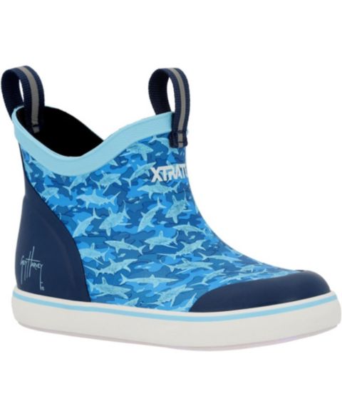 Ботинки XTRATUF Kids Ankle Deck Boot Guy Harvey для мальчиков, цвет: Синий камуфляжный