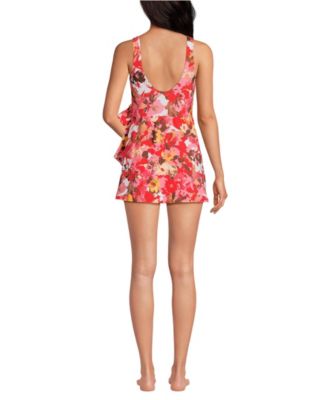 Women's Side Tie Mini Swim Dress Swimsuit