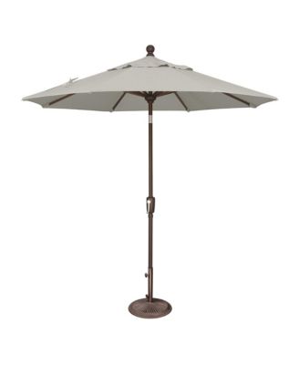 7.5ft Octagon Patio Umbrella With Push Button Tilt Bronze Frame