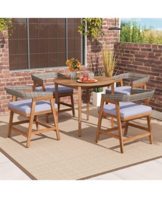 Outdoor Patio Dining Chairs Set of 4 with Seat Cushions for Comfortable and Stylish Outdoor Dining
