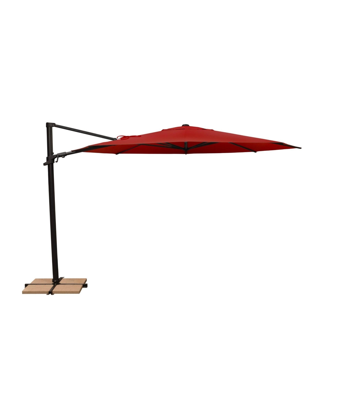 11FT Solefin Octagon Cantilever Umbrella with foot pedal, Black Frame - Taupe