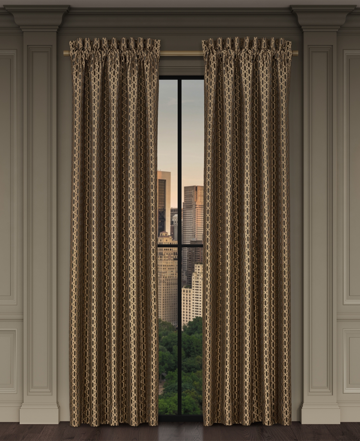 Metropolitan Window Panel Pair, 50" x 84" - Bronze