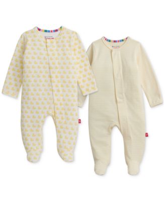 Baby Cotton Footed Coveralls, 2 Pack 