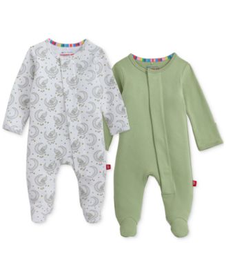 Magnetic Me - Baby Cotton Footed Coveralls, 2 Pack