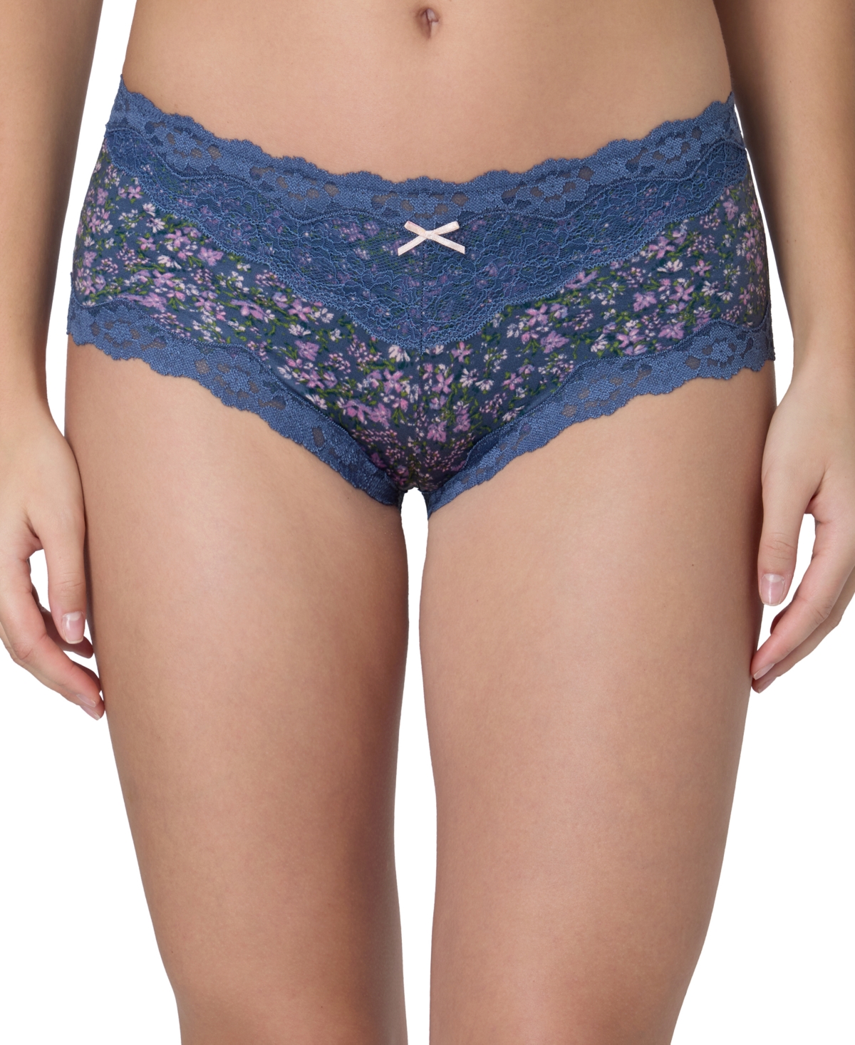 Scalloped Lace Hipster Underwear 40823 - Black With Ivory