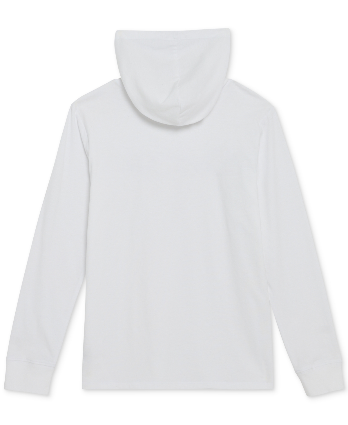 Champion Big Boys Signature Logo Long-sleeve Hooded T-shirt In White
