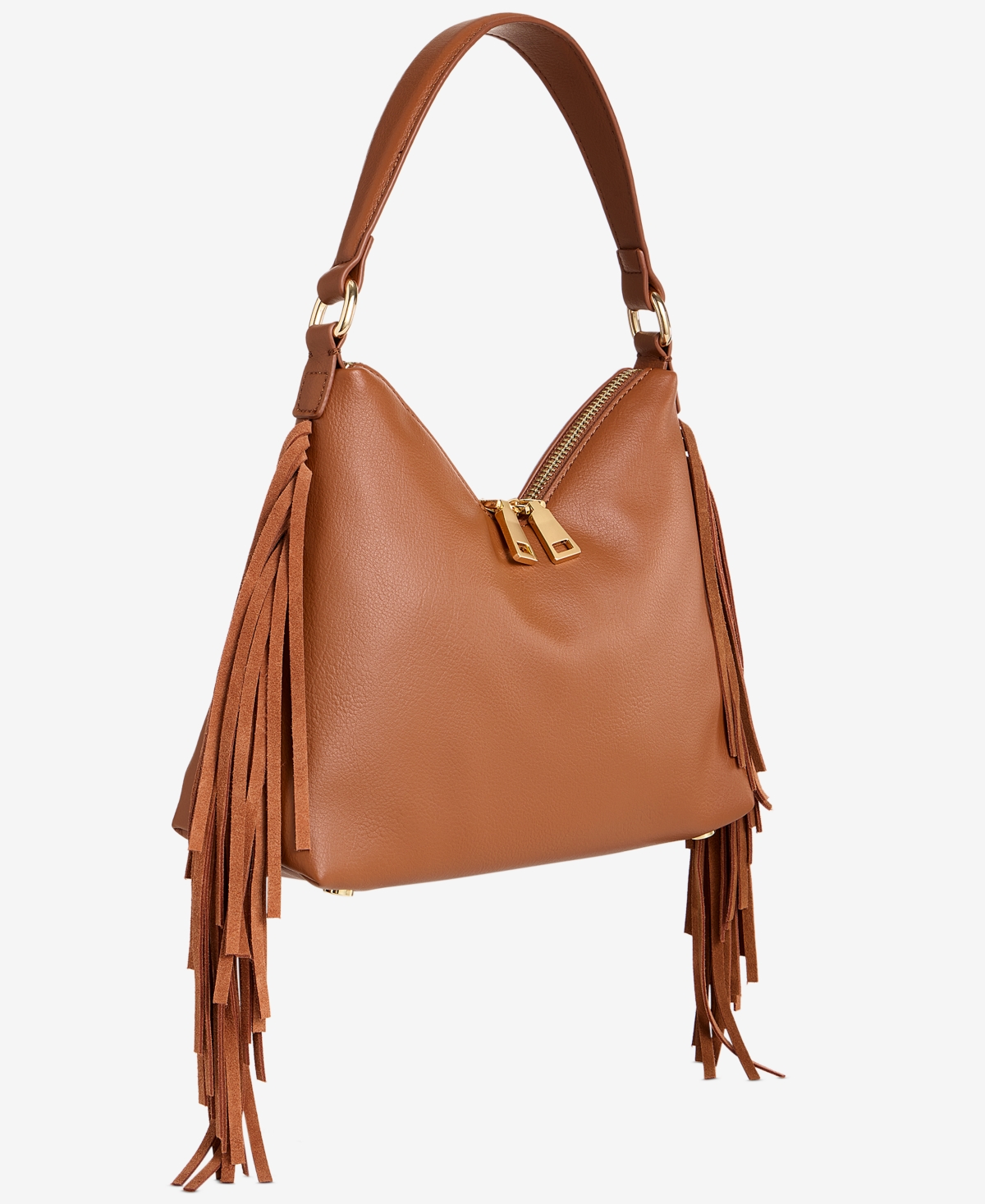 Inc International Concepts Tayviss Fringe Shoulder Bag, Exclusively At Macy's In Brown