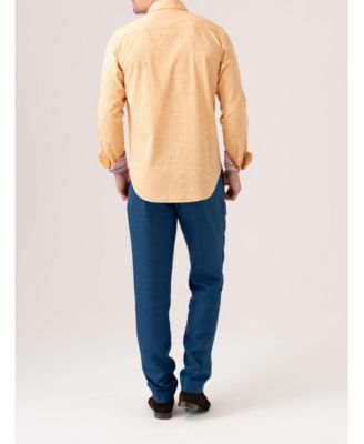 Men's Cotton Long Sleeve Linen Shirt
