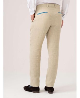 Men's Linen Wool Silk Blend Trousers