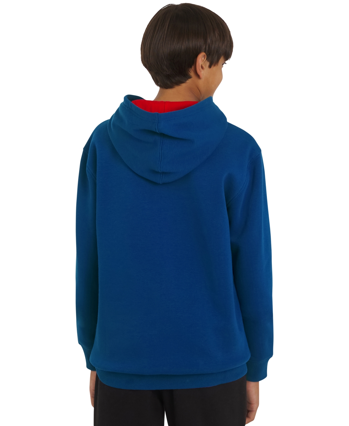 Champion Big Boys Signature Fleece Logo Hoodie In Blue