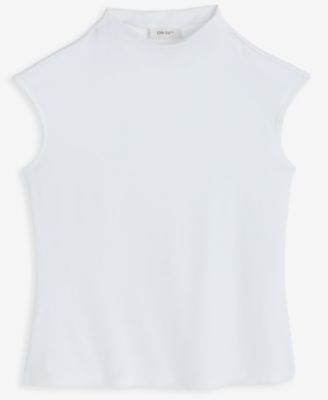 Women's Funnel Neck Sleeveless T-Shirt, Macy's Exclusive