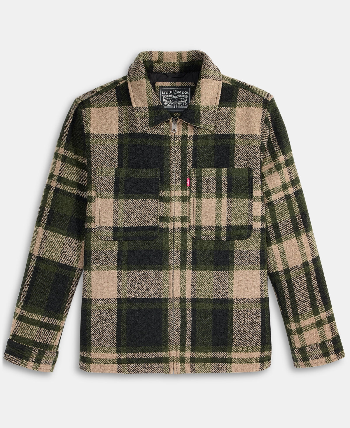 Levi's Men's Plaid Shirt Jacket In Green