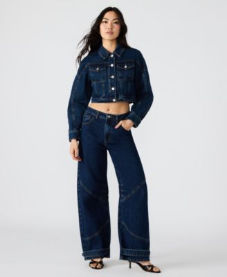 Women's Tre Denim Mid-Rise Wide-Leg Jeans 