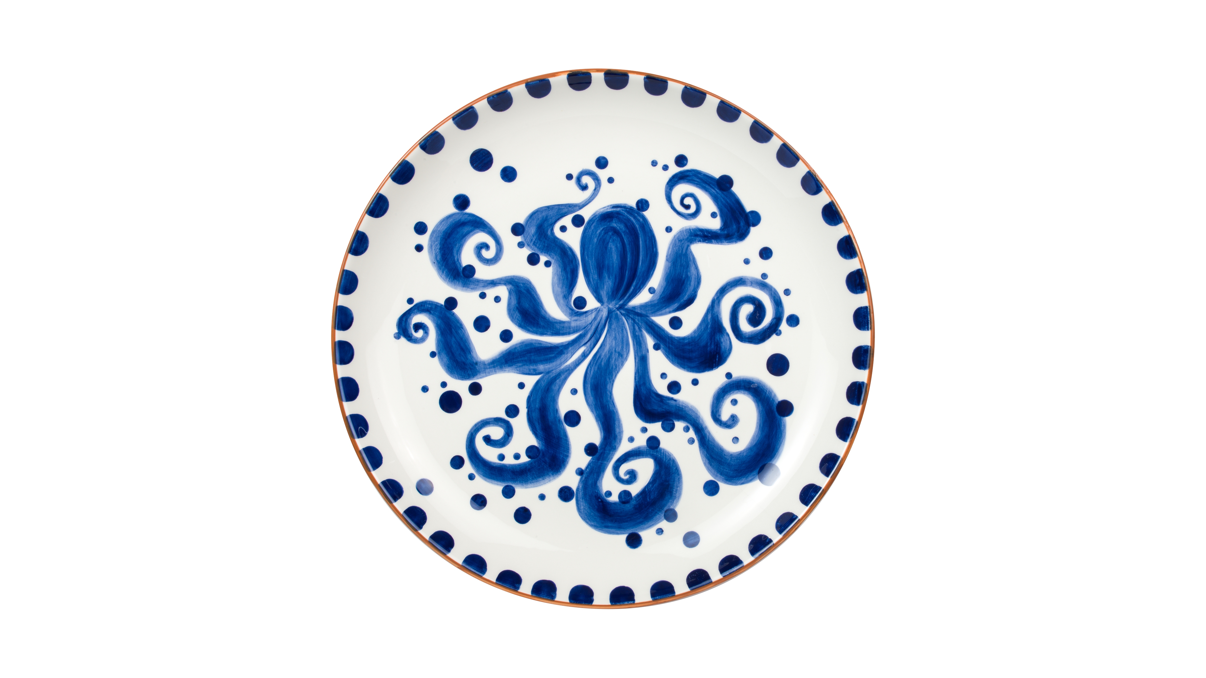 Euro Ceramica Costa Azul Octopus Round Platter