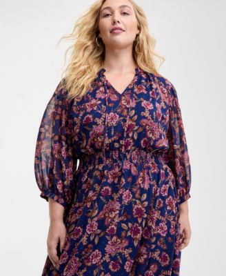 Plus Size Printed Maxi Dress