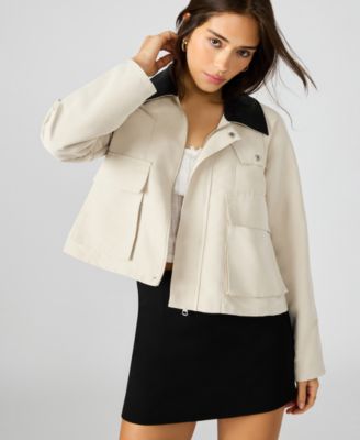 Women's Justina Contrast-Collar Jacket