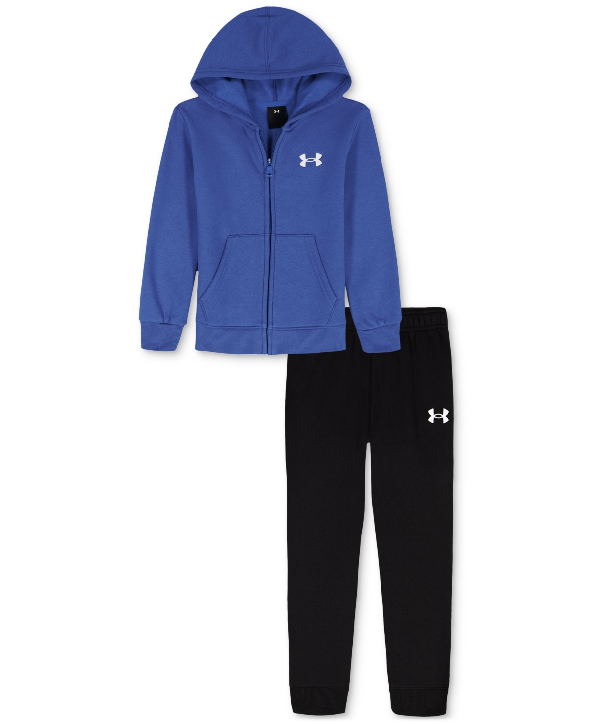 Under Armour Toddler And Little Boys 2-piece Logo Fleece Hoodie And Jogger Pants Set In Blue