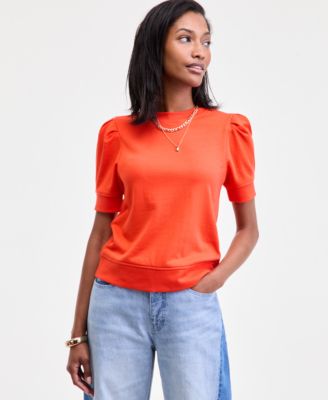 Women's Puff-Sleeve French Terry Sweatshirt