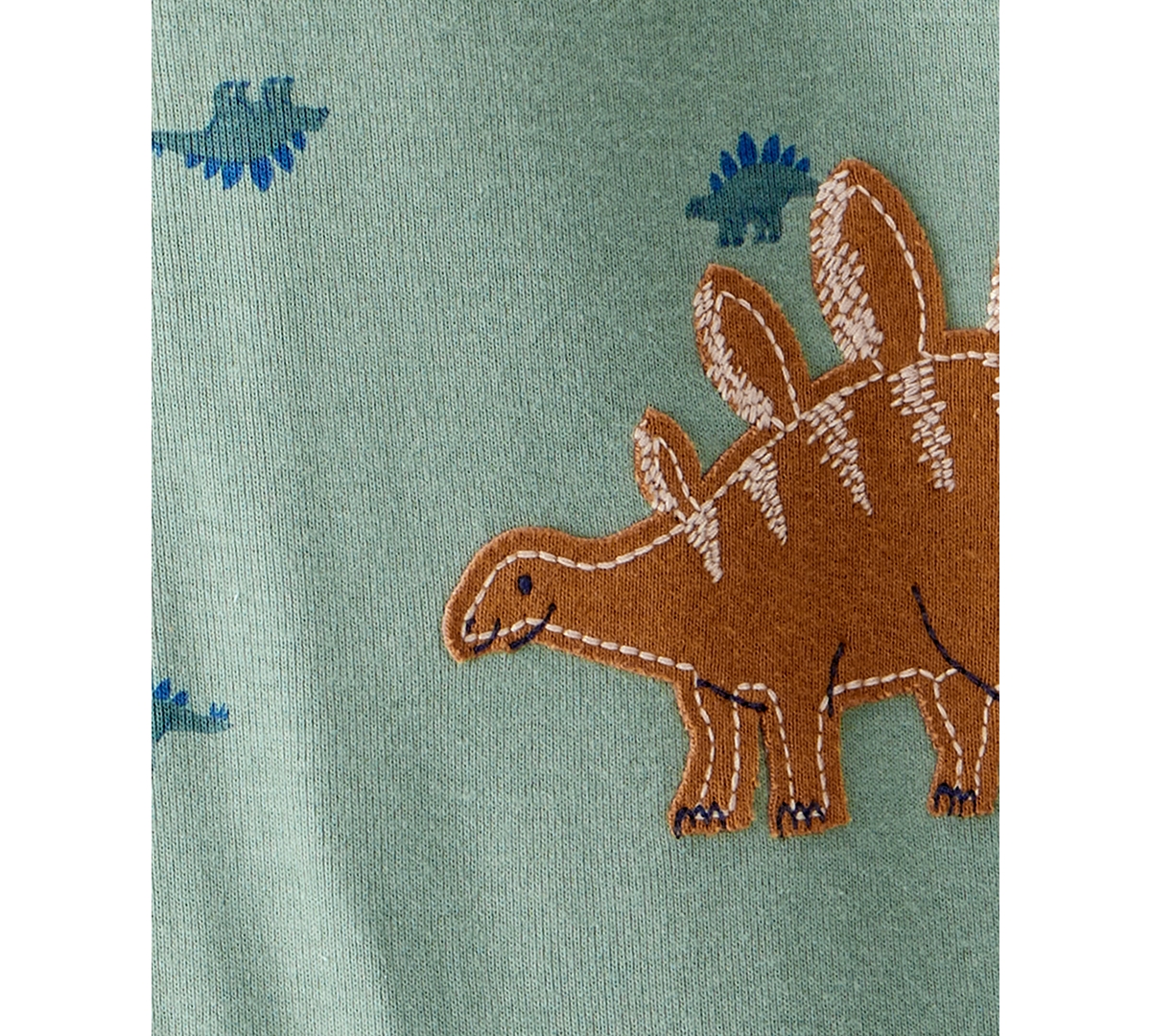 Carter's Baby Boys Dinosaur-print Cotton Long-sleeve 2-way-zip 1-piece Footed Pajamas In Green