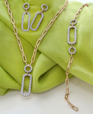 Diamond Paperclip Link Bracelet (1 ct. t.w.) in 14k Gold, Exclusively at Macy's