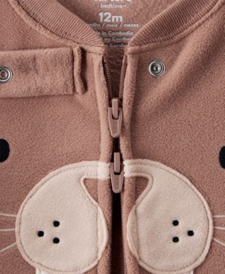  Baby Boys Walrus Loose-Fit 2-Way-Zip 1-Piece Footed Pajamas