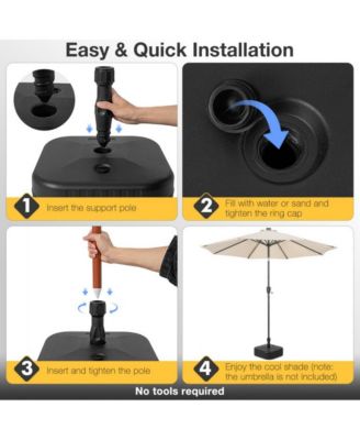 Patio Fillable Umbrella Base Fit 1.5 Inch Umbrella Poles for Yard Poolside