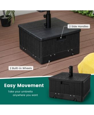 175 LBS Outdoor Fillable Umbrella Base with Table Tray