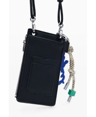 Women's Mobile holder leather-effect logo