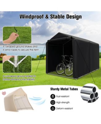 7 x 5.2' Heavy Duty Storage Shelter Outdoor Bike Storage Tent with Waterproof Cover