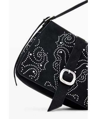 Women's Small crossbody faux leather studded bag