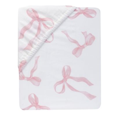 Coquette Bows Aesthetic Pink Cotton Baby Fitted Crib/Toddler Sheet