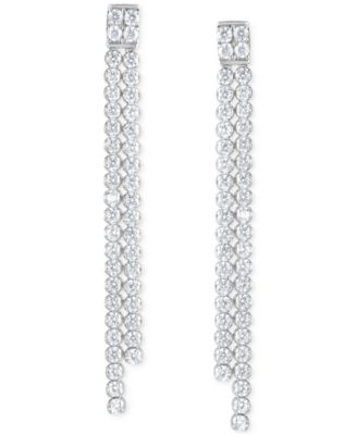 Lab Grown Diamond Linear Drop Earrings (1-3/4 ct. t.w.) in 14k White Gold