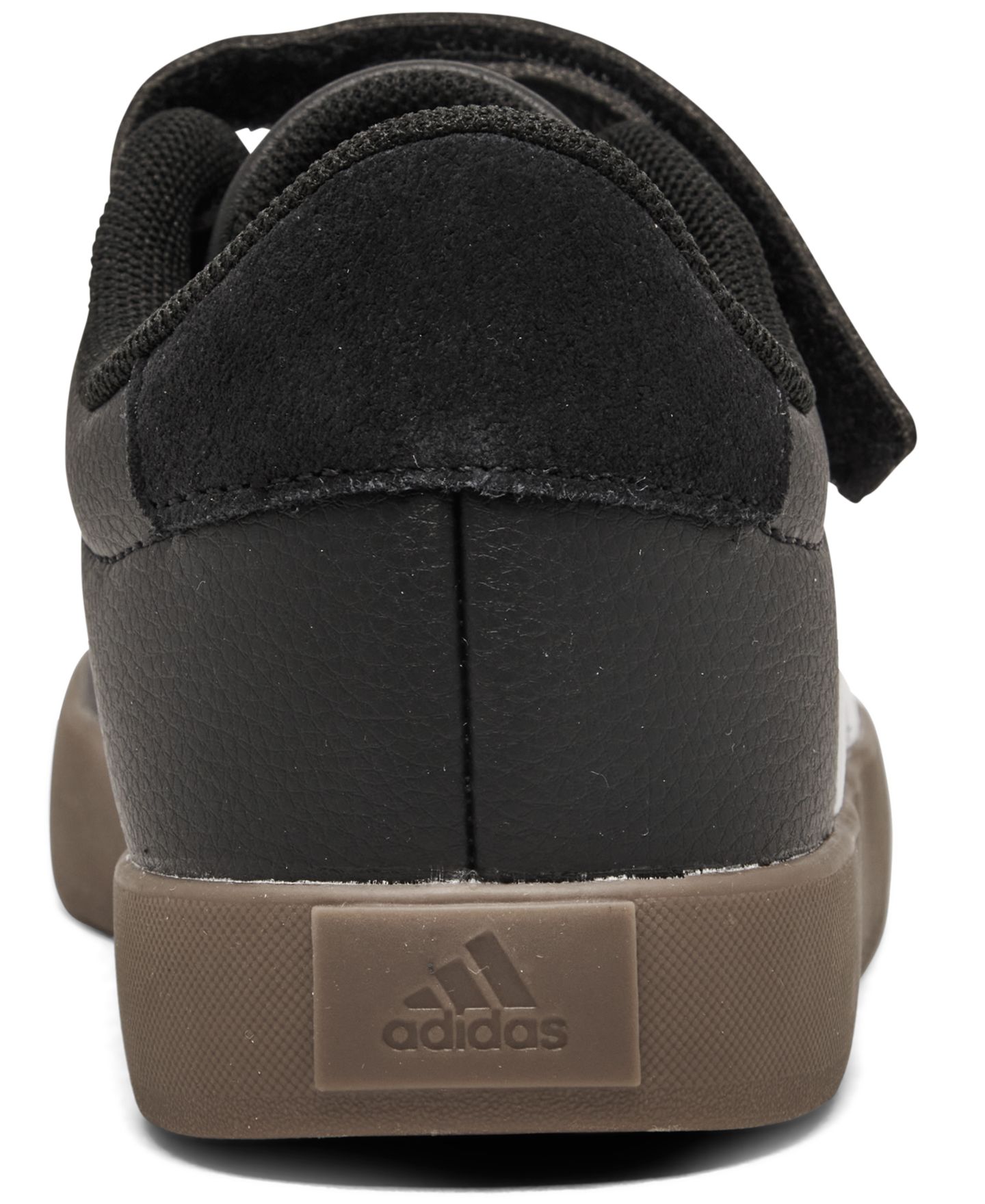 Детские повседневные кроссовки adidas VL Court 3.0 на липучке, цвет: Чёрный / Белый — фото 4
