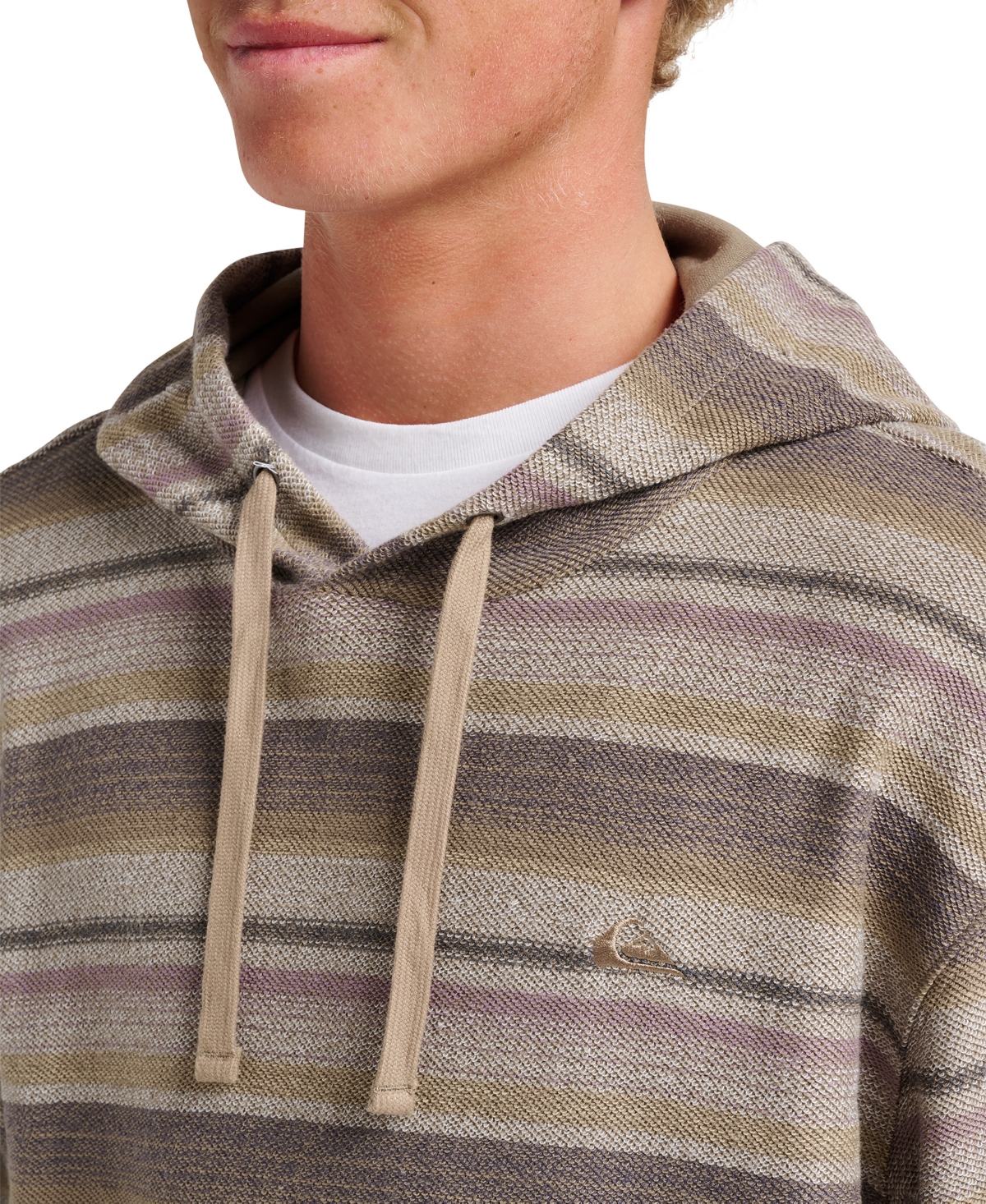 Quiksilver Great Otway Stripe Hoodie In Neutral