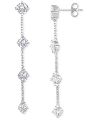 Lab Grown Diamond Dangle Drop Earrings (2-3/4 ct. t.w.) in 14k White Gold