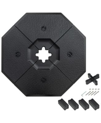 4 Pieces Patio Cantilever Offset Umbrella Weights Base Plate Set