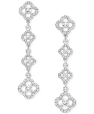 Wrapped in Love - Diamond Clover Drop Earrings (1-1/2 ct. t.w.) in 14k White Gold