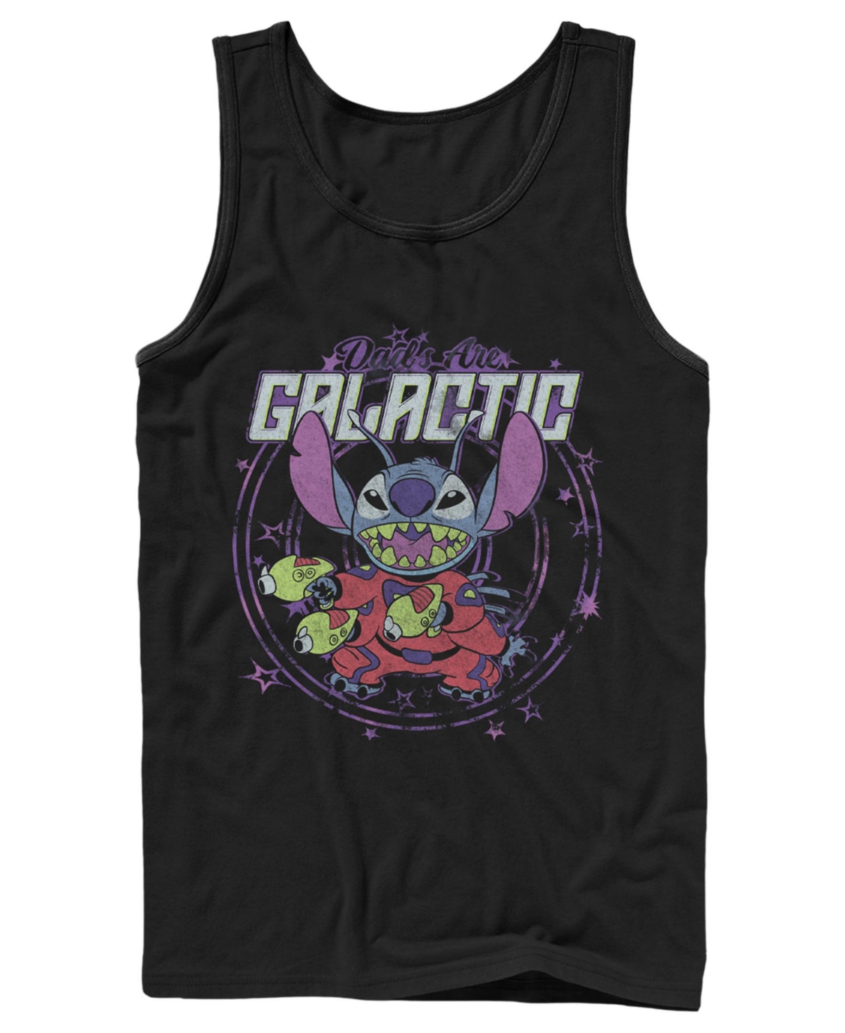 Men's Spaced Dads Tank Top - Black