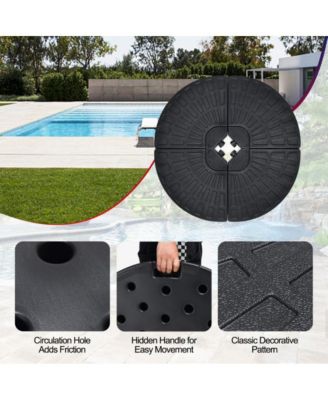 4 Pieces Outdoor Cantilever Offset Patio Umbrella Base