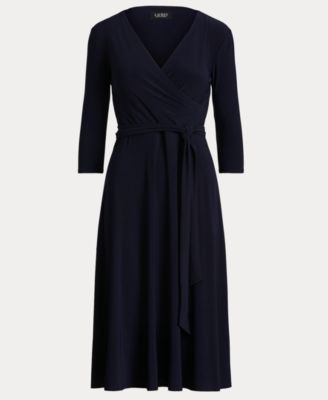 【Lauren Ralph Lauren】SURPLICE JERSEY ロゴ ワンピース Lauren Ralph Lauren Surplice Jersey Dress - Macy's