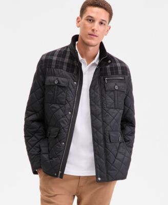 Men's Mixed Media Quilted Jacket