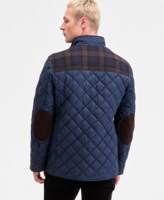 Men's Mixed Media Quilted Jacket