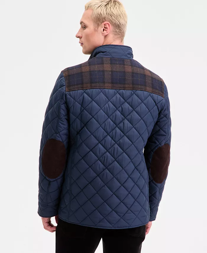 Men's Mixed Media Quilted Jacket - thumbnail 2