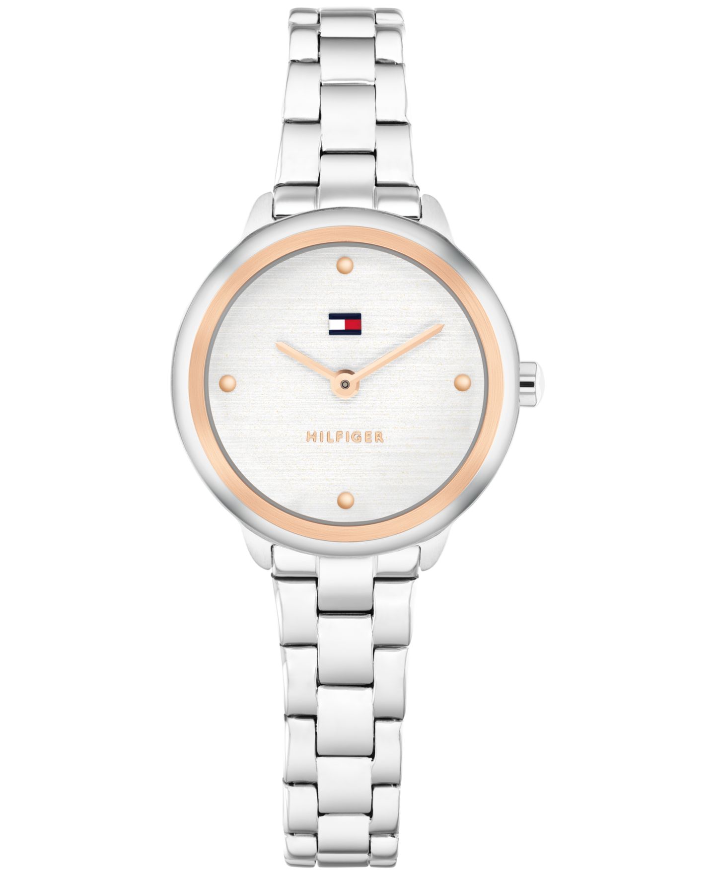 Женские часы Tommy Hilfiger Quartz Silver Tone Stainless Steel Bracelet Watch, 26mm — фото 1