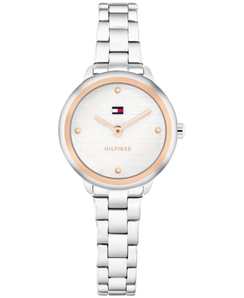 Женские часы Tommy Hilfiger Quartz Silver Tone Stainless Steel Bracelet Watch, 26mm