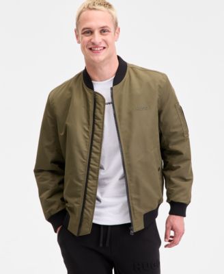 Men's Baken2435 Slim-Fit Satin Bomber Jacket