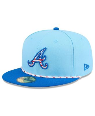 New Era - Men's Light Blue/Blue Atlanta Braves 2025 Fourth of July 59FIFTY Fitted Hat