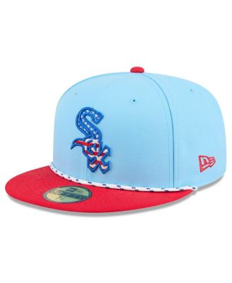 New Era - Men's Light Blue/Red Chicago White Sox 2025 Fourth of July 59FIFTY Fitted Hat